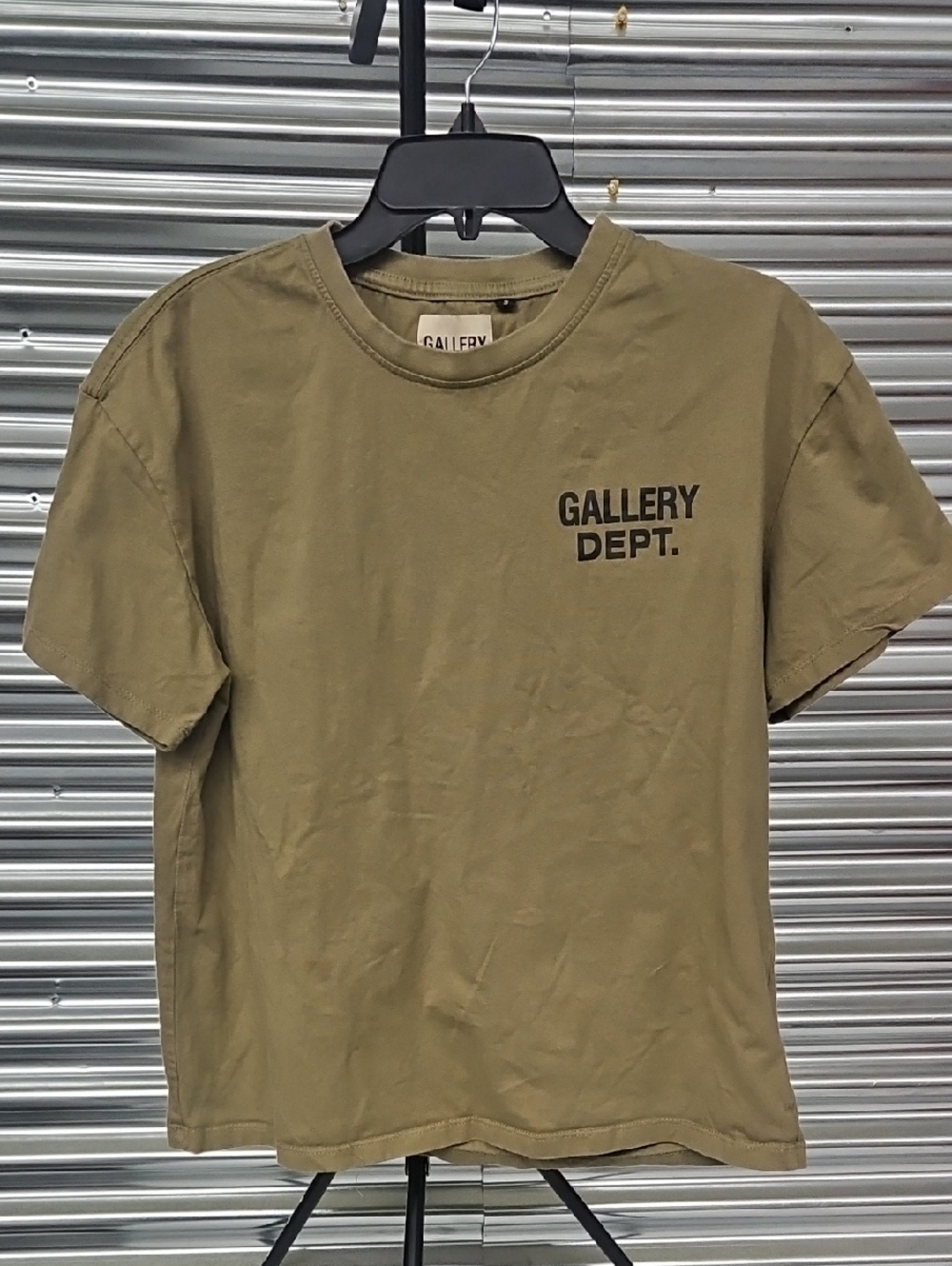 Gallery Dept Olive Green Logo Short Sleeve Tee